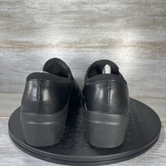 Clarks Women's Angie Pearl Black Leather Slip On Shoes Size 9 - Picture 4 of 8